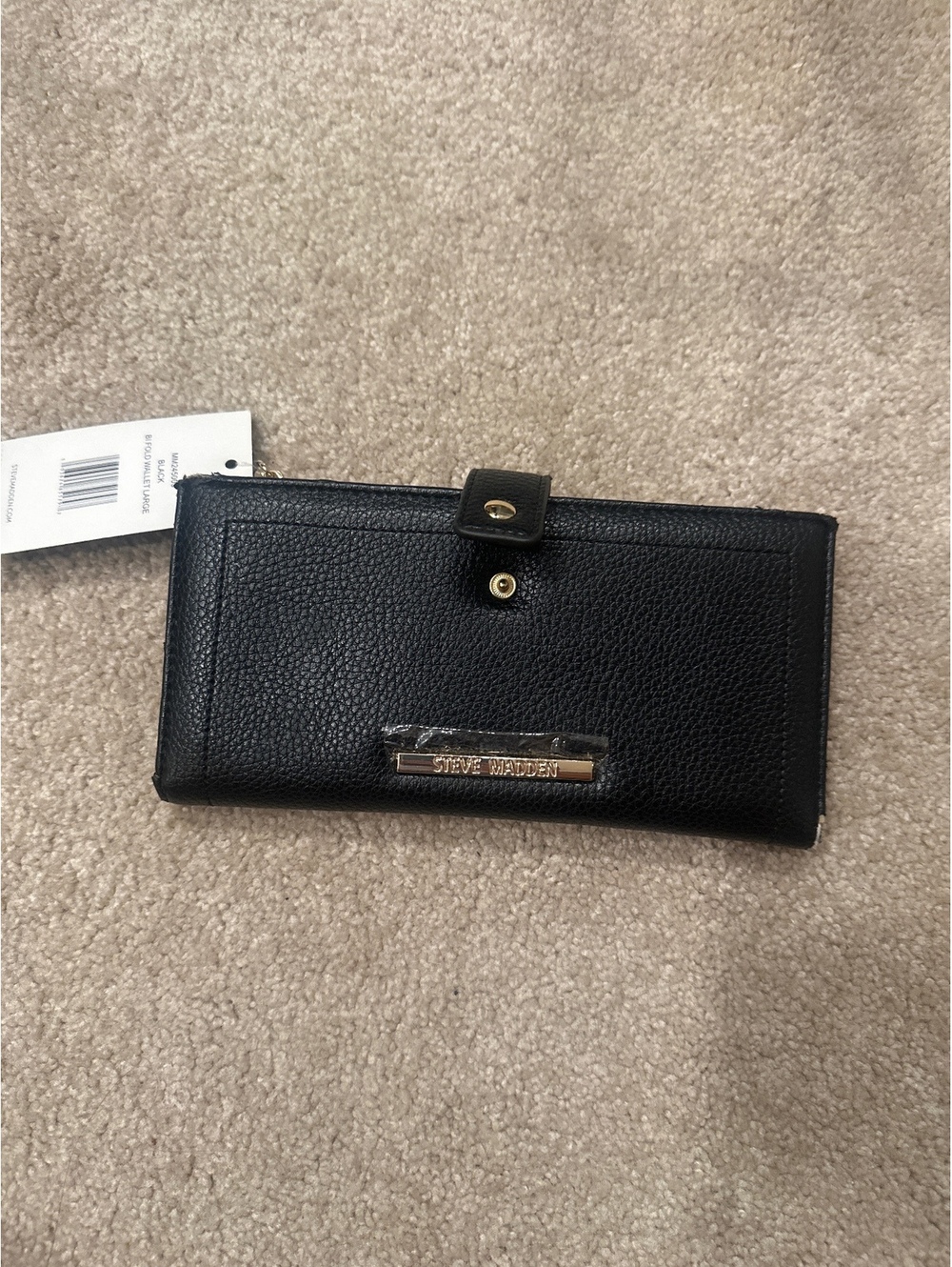 (2)Steve Madden Black Large Bi-Fold Wallet